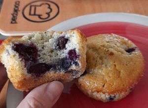 Una foto de Muffin vainilla arándanos