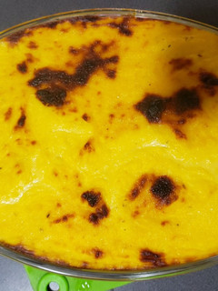Una foto de Pastel de choclo con pino de soya