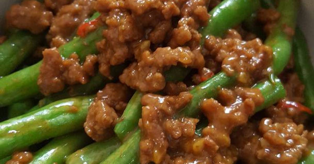 Resep Buncis cah sapi ala restoran oleh Vitri Fleurine Cookpad