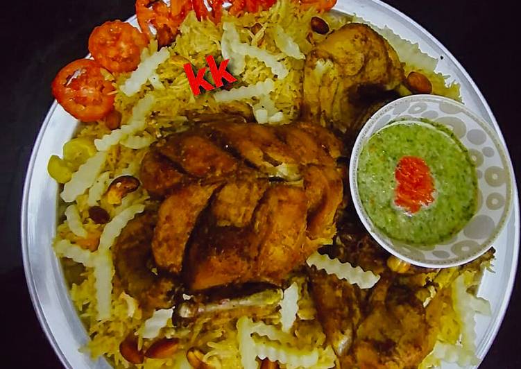 Chicken Mandi with kabsa rice