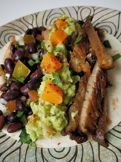 Una foto de Tacos de setas y frijoles