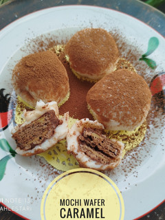 Foto resep Mochi Wafer Caramel (Tanpa Tepung Ketan)