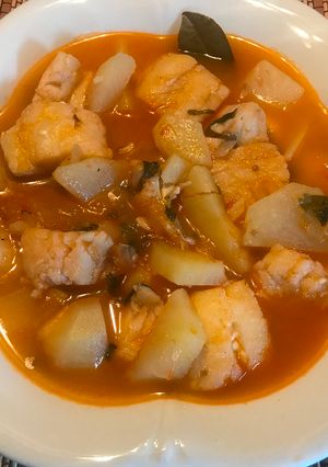 Una foto de Sopa de bacalao a la romana