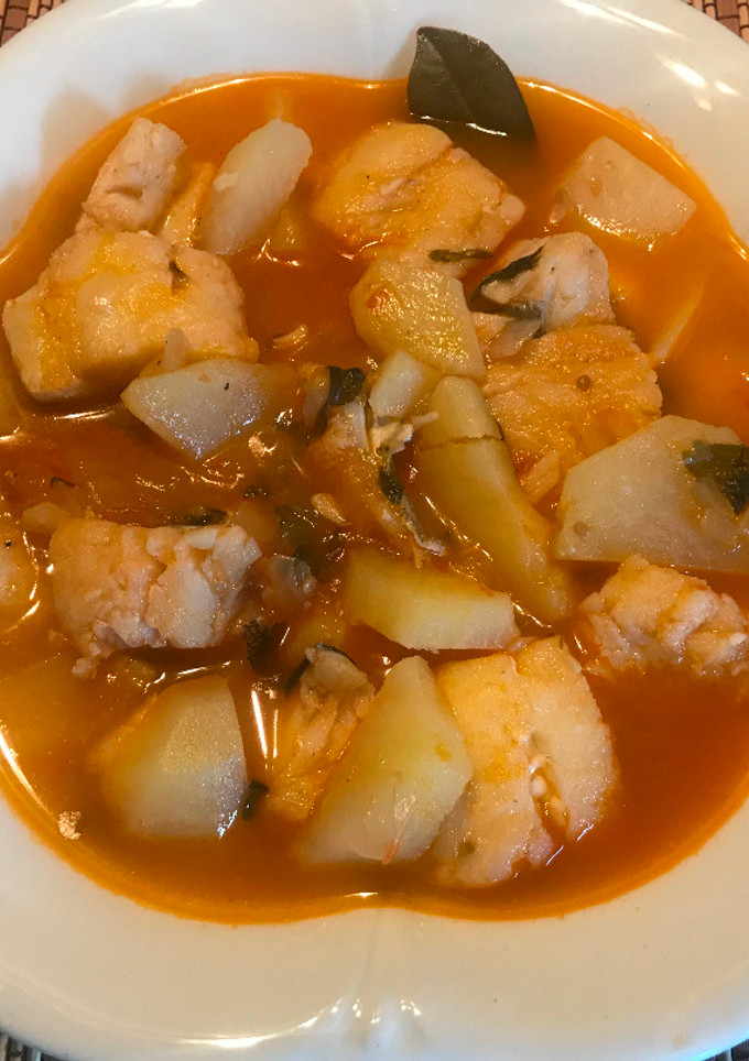 Una foto de Sopa de bacalao a la romana