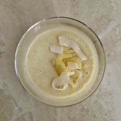 A picture of Pineapple and coconut smoothie 🥥🍍.