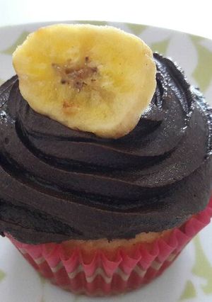 Una foto de Cupcakes de banana y chocolate