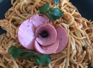 Una foto de Pastas de pechuga de pollo