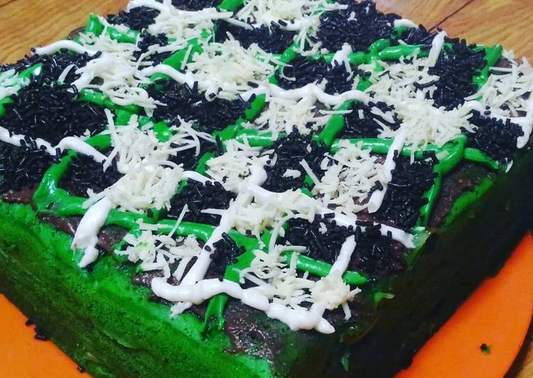 Brownies pandan kelapa muda