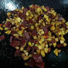 A picture of Oseng Dendeng + Kentang.