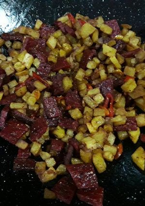 Foto resep Oseng Dendeng + Kentang