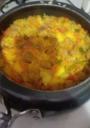A picture of Vege pulao.