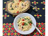 Spaghetti Salmon Keju Mudah