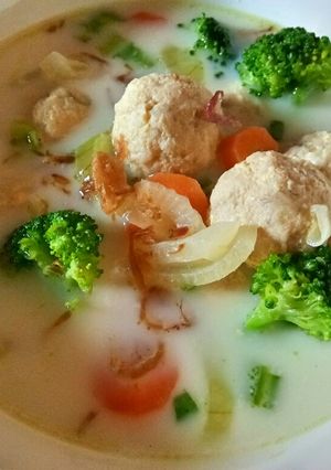 Foto resep Bakso Kakap Kuah Susu