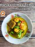 Masak Lemak Tempe Bersama Udang Dan Kacang Botol