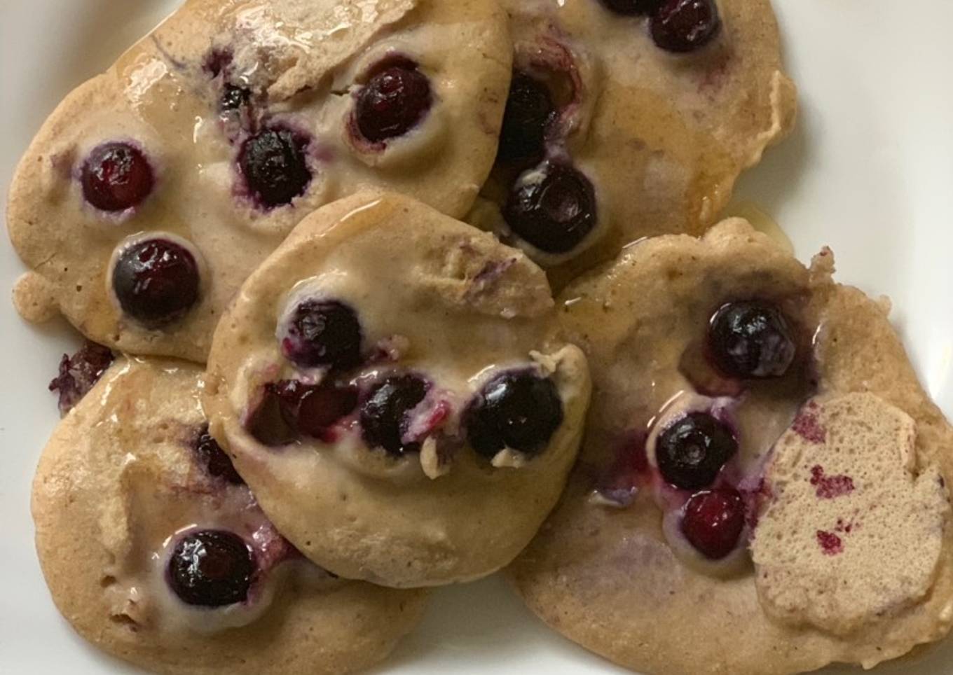 Pancakes de avena con blueberries