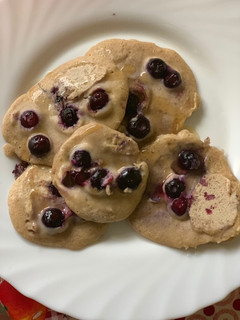Una foto de Pancakes de avena con blueberries