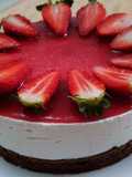 تشيز كيك الفراولةcheesecake à la fraise