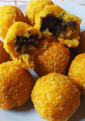 Foto resep Bola bola Ubi isi coklat