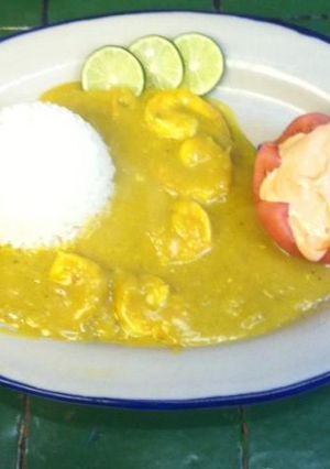 Una foto de Camarones al curry (Sin lácteos)