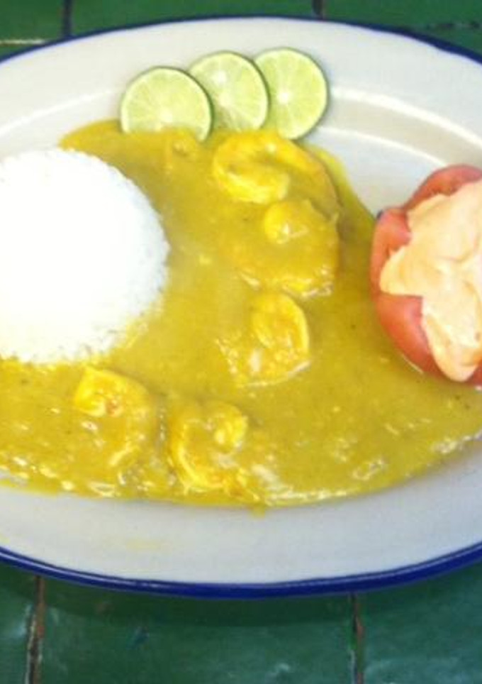 Una foto de Camarones al curry (Sin lácteos)