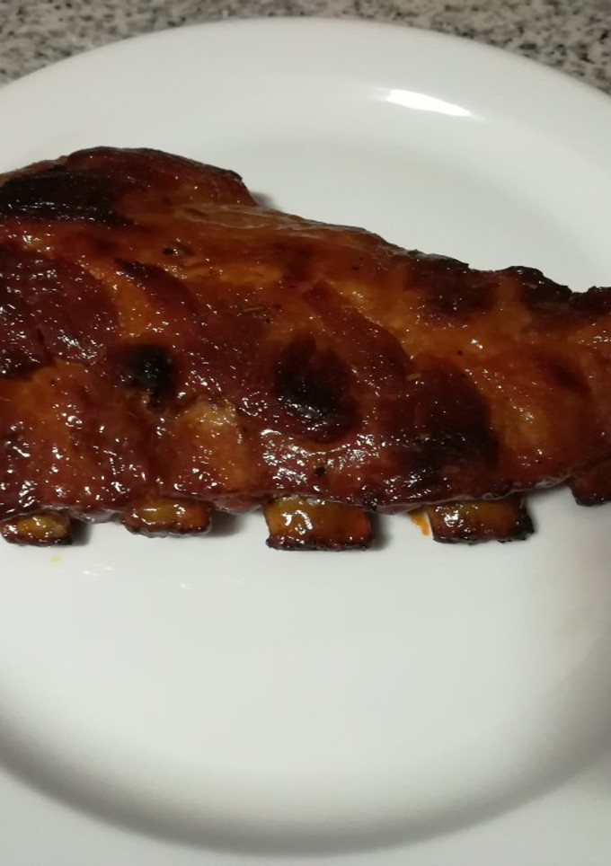 Una foto de Costillar de cerdo BBQ