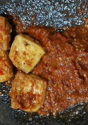 Foto resep Tahu penyet sambel terasi