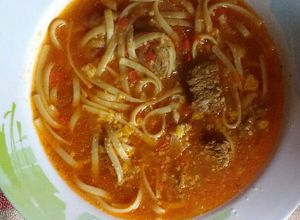 Una foto de Guiso de fideo espaguetis a mi manera
