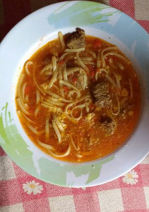 Una foto de Guiso de fideo espaguetis a mi manera
