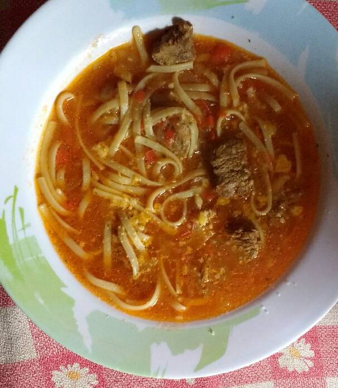 Una foto de Guiso de fideo espaguetis a mi manera