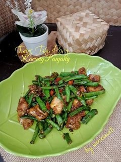 Foto resep Tumis Tahu Pong Kacang Panjang