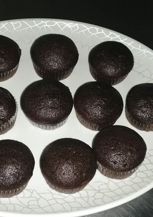 A picture of Rich chocolate cupcakes.