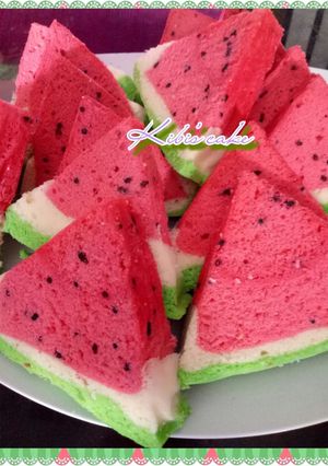 Foto resep Bolu kukus semangka