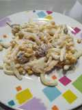 Strozzapreti con sugo di mais e salsiccia