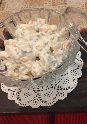 A picture of Russian salad.