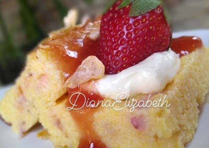 Postre saludable de polenta. Receta de Diana