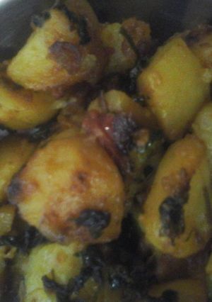 A picture of Potato hara dhaniya ki sabji.