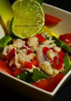 Une photo de Ceviche de daurade, comme au Costa Rica