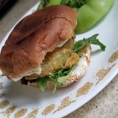 A picture of Vegan Fried Green Tomato Sandwich.