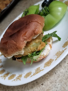 A picture of Vegan Fried Green Tomato Sandwich.