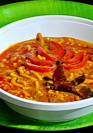 A picture of Sev tamatar sabji.