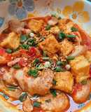 Đậu hũ và thịt vai xay sốt cà chua