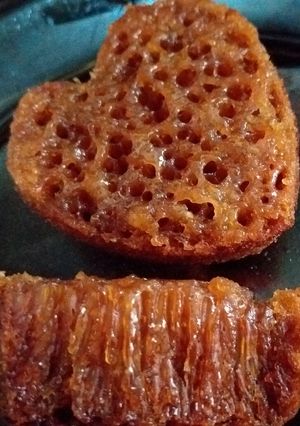 Foto resep Kue Karamel Sarang Semut 1 telur super ekonomis