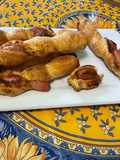 Feuilletés épicés aux minis saucisses, origan, moutarde fine et parmesan
