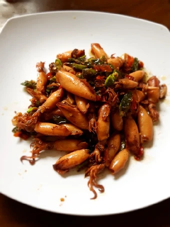 Langkah Gampang Menyiapkan Resep  Cumi asin pedas manis (petai) yang Bikin Ngiler, Enak Banget