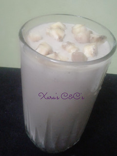 A picture of Banana milk shake.