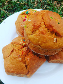 A picture of Homemade Strawberry muffins.