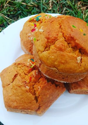 A picture of Homemade Strawberry muffins.