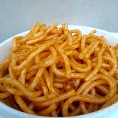 A picture of PeppeOnion Jollof Pasta.