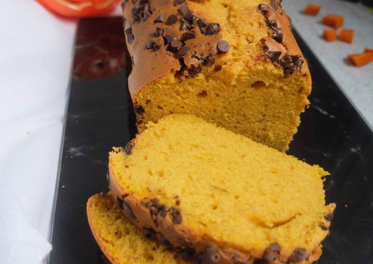 Plumcake alla zucca con gocce di cioccolato senza glutine