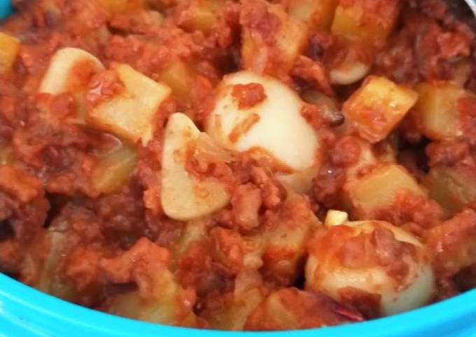 Cara Memasak Kornet kentang telor puyuh Rumahan